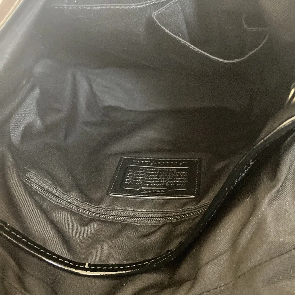 Coach F12852 Black Metallic Canvas  & Leather Jacquard Studded messenger bag - Picture 9 of 13